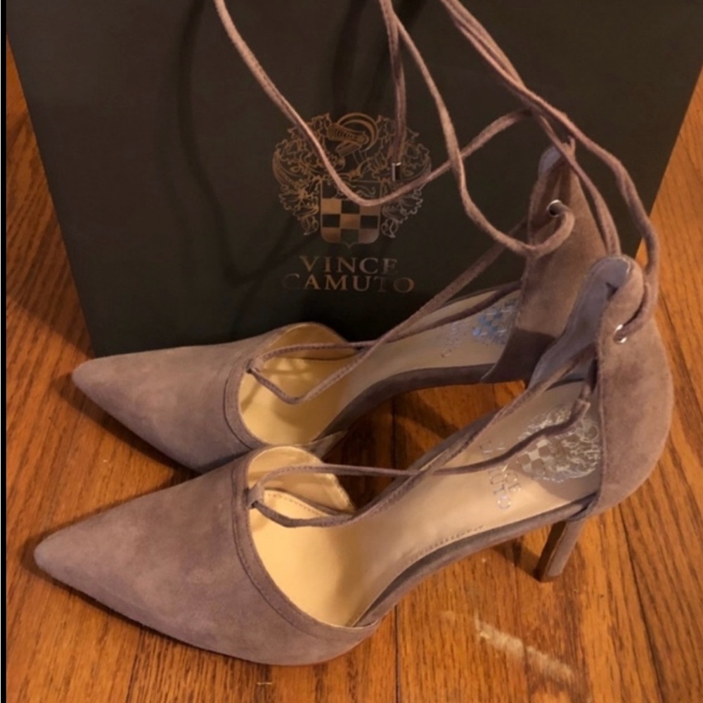 Vince Camuto Vo-Nitta Mystery Mauve Kidsuede 10M - Picture 3 of 9